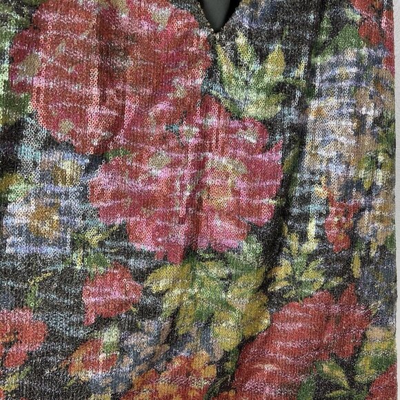 Free People Tangier Sequin Floral Mini Dress S Cocktail Deep V Boho Fairy Sexy - Picture 10 of 12